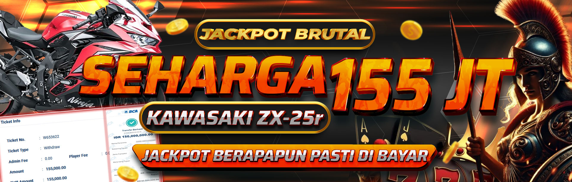 bukti pembayaran jackpot